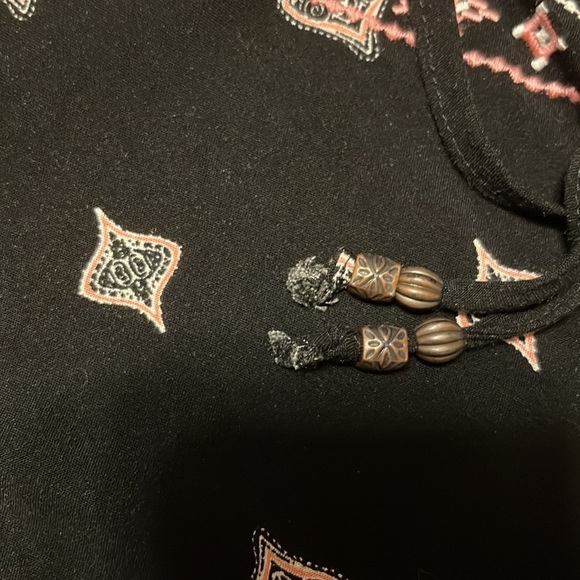 Terra Sky dress, black with tassel front tie, sz 2x - Picture 7 of 7